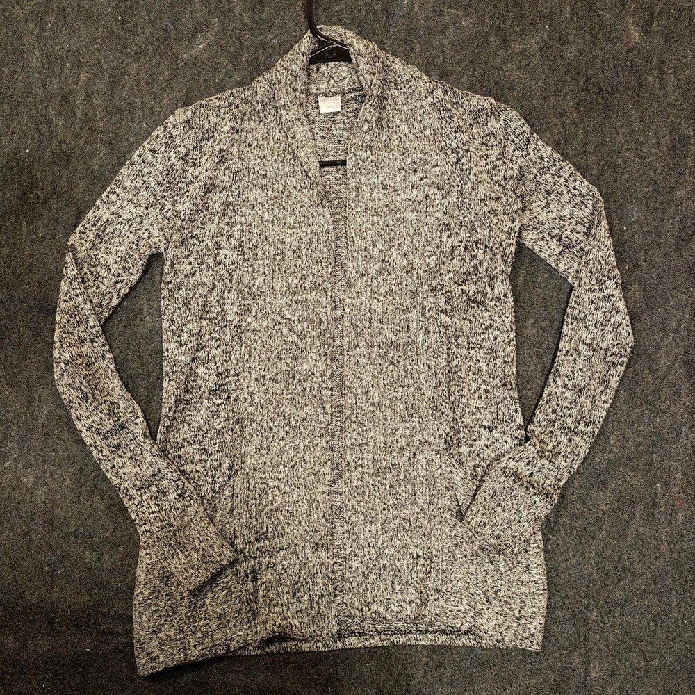 Kirra Womens Grey Marled Space Dye Open Front Cardigan Sweater XS Made in USA